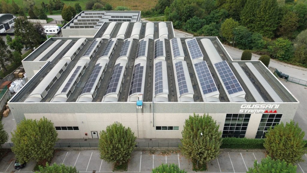 Solar power system seen from above