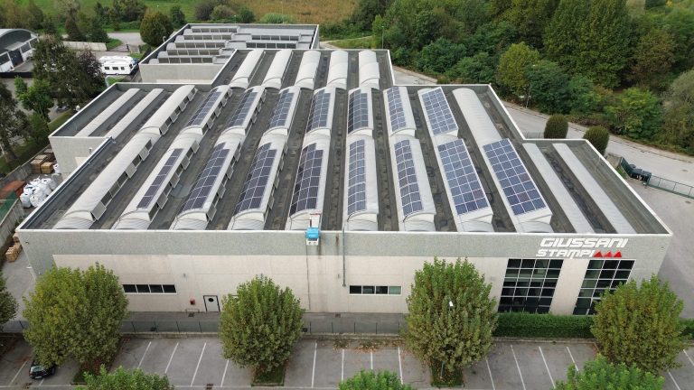 Solar power system seen from above