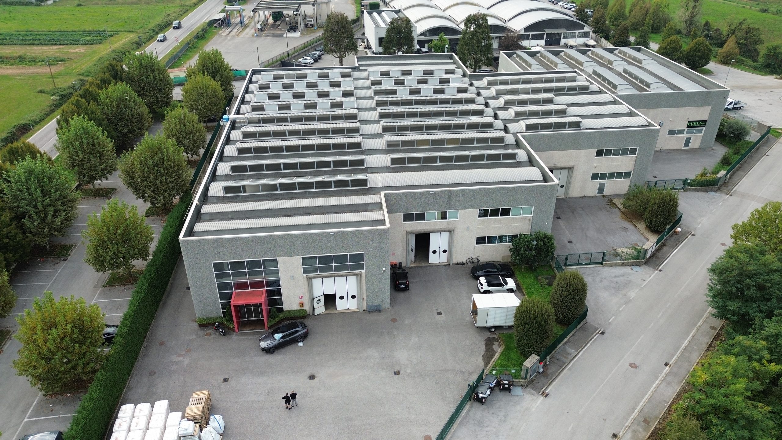 Solar power system seen from above
